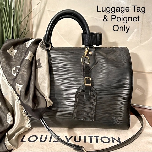 Louis Vuitton Handbags - Louis Vuitton Luggage Tag & Poignet Set, Black Epi